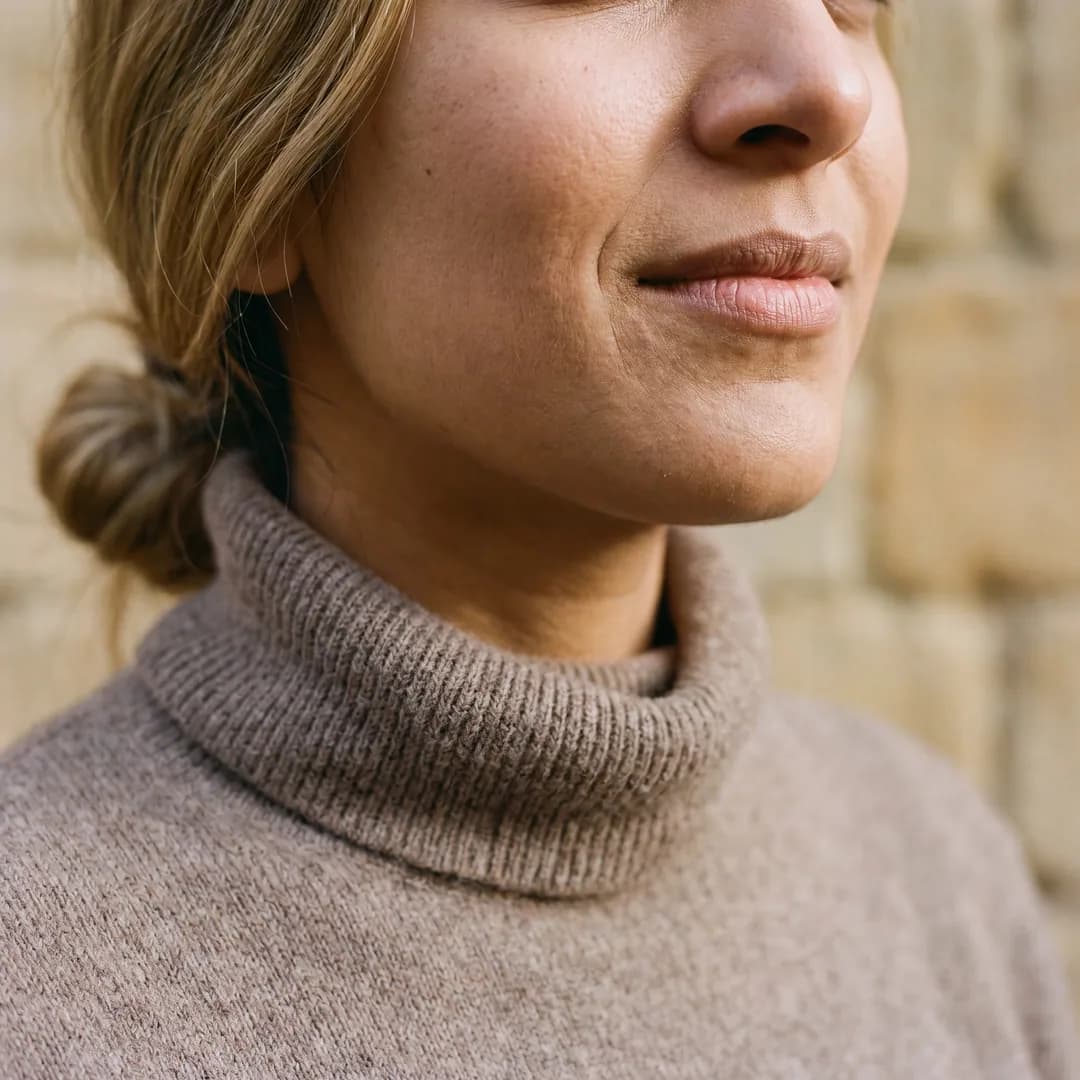 A close study of the treated area for downturned mouth