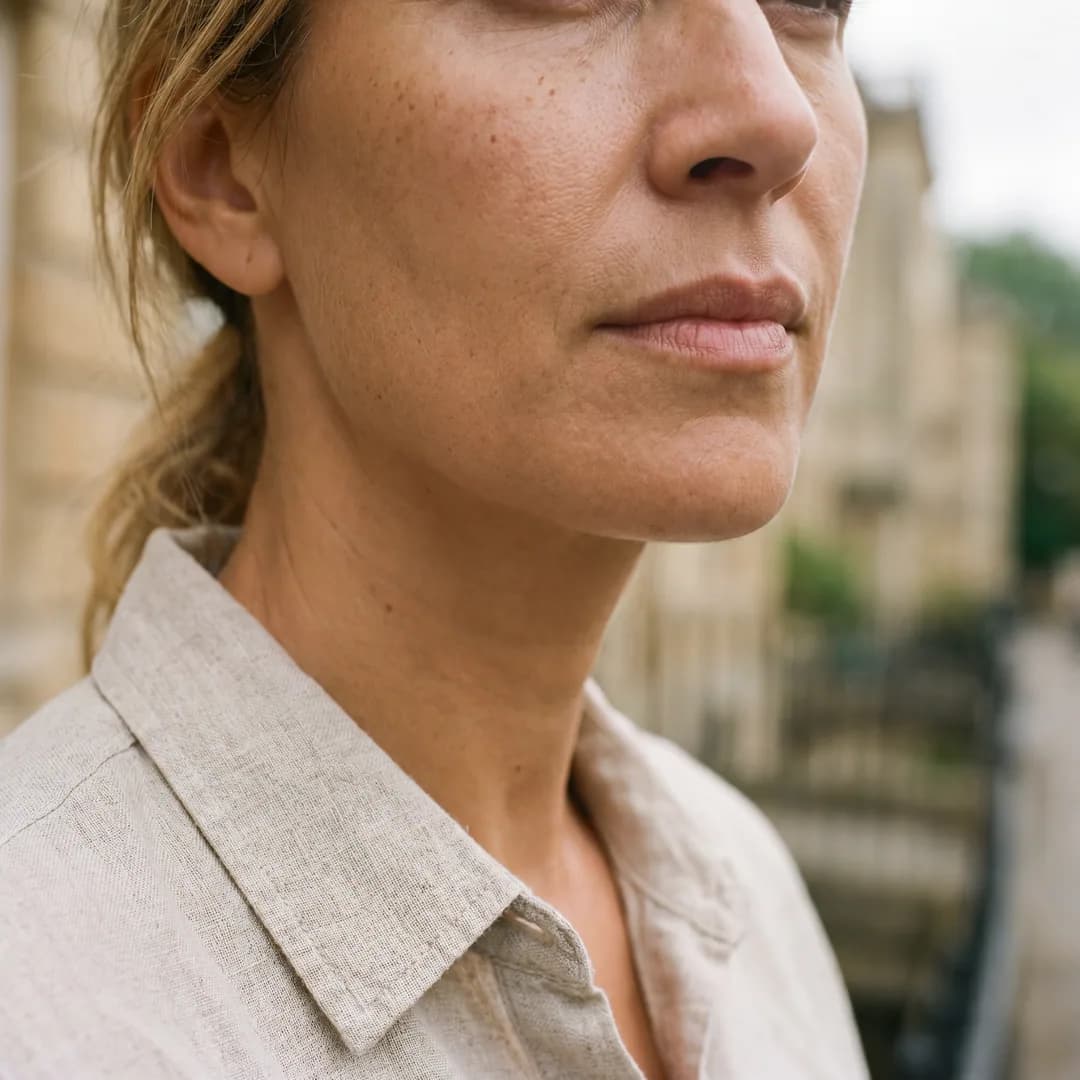 A close study of the treated area for nose tip lift