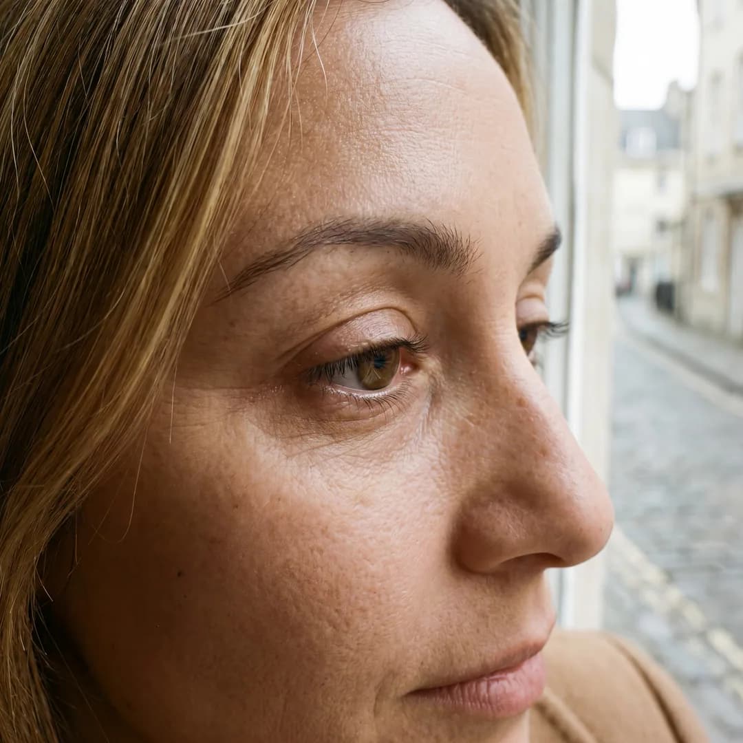 A close study of the treated area for tear trough (under-eye)
